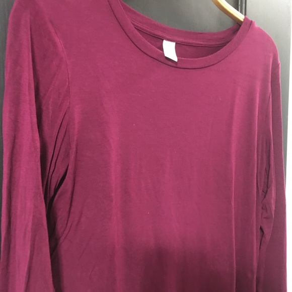 Raspberry Old Navy long sleeve tee - Picture 3 of 4